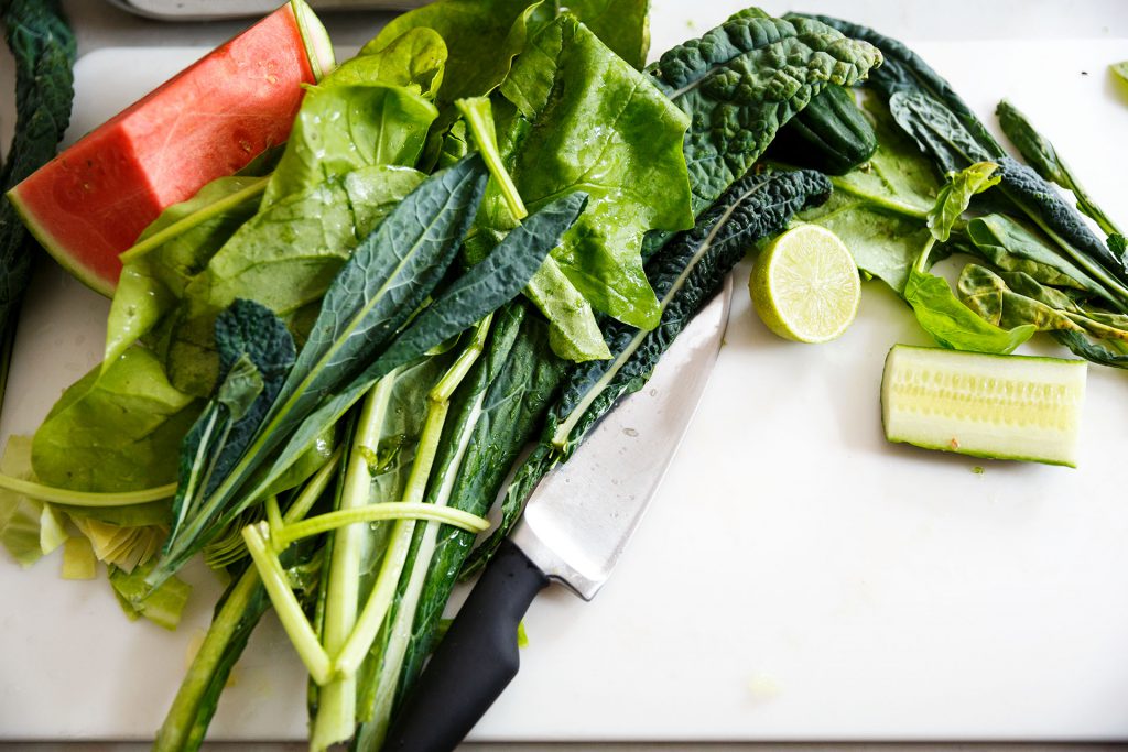 vegetables on cutting board