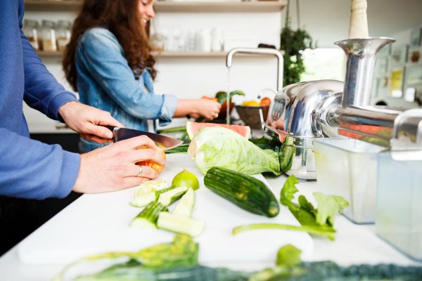 cutting vegetables