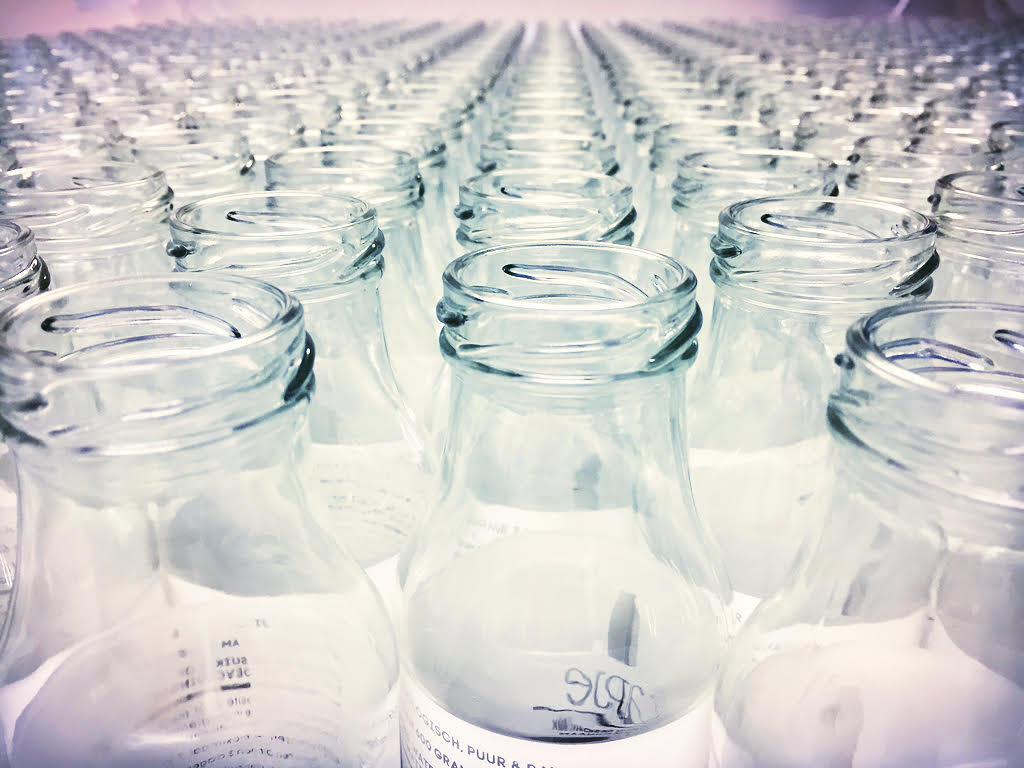 empty glass bottles