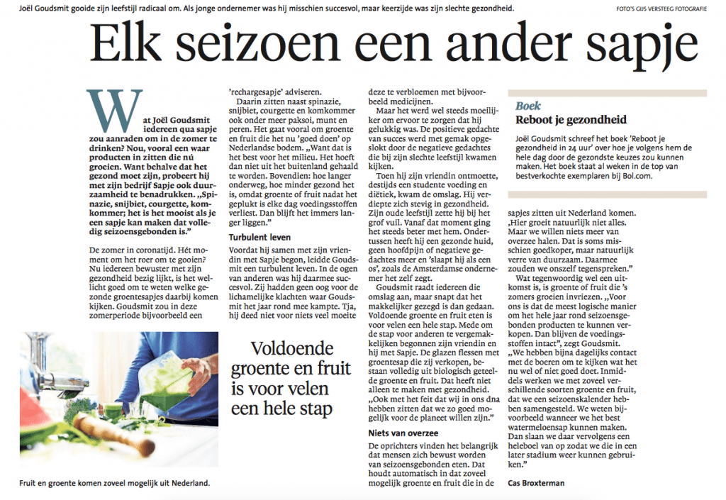 noord hollands dagblad sapje