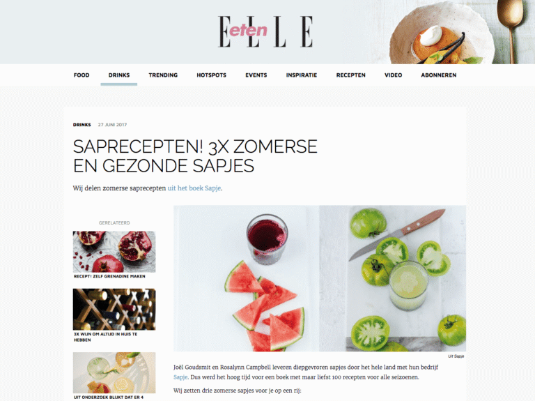 Elle eten sapje boek 27 juni 2017 1