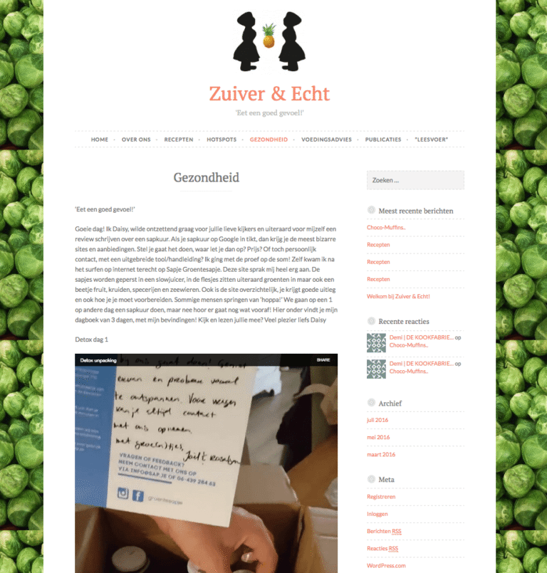 Zuiver en echt detoxkuur sapje 1